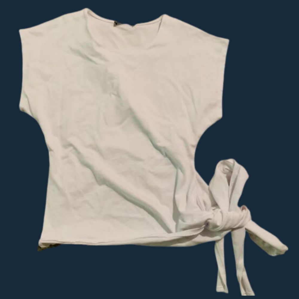 BNWT Zara Side Tie T-Shirt